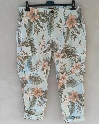 Pantalone cargo donna Mason's, tg 48, floreale 