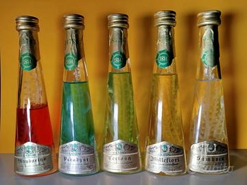5 bottiglie mignon "Casoni" vintage da collezione