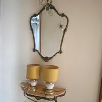 Specchio mensola e 2 lampadari