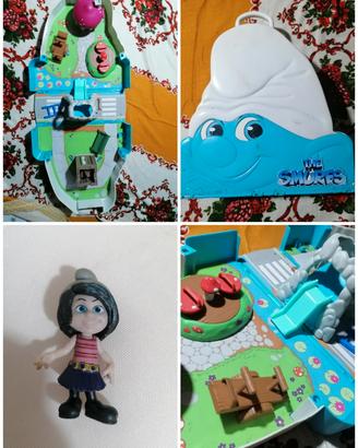 valigia villaggio puffi playset dei Puff
