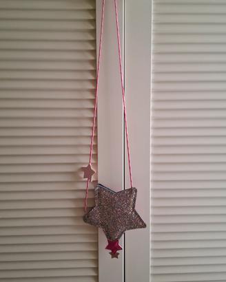borsa da bambina a forma di stella glitter