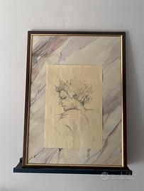 Quadro Profilo Maschile in Stile Classico