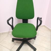 Sedia poltrona girevole con braccioli