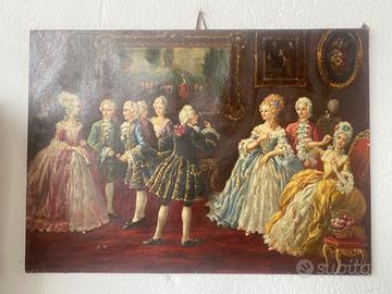 Antico dipinto olio su tela