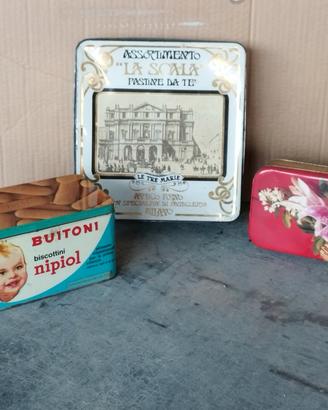 scatole in latta vintage