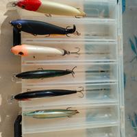 Pesca spinning esche e scatola