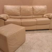 Divano letto in pelle "Divan & Divani by Natuzzi"