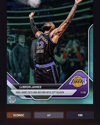 Nba topps collect digital Lebron James