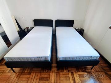 Letto singolo 90×200  Ikea slattum+ materasso 