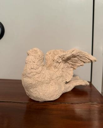 Scultura artigianale terracotta grezza Nives M.