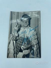 Foto originale autografata Macario anni '50+Timbro