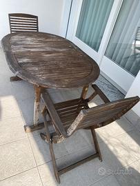 Tavolo da esterno + due sedie