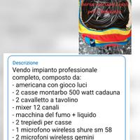  impianto completo professionale 