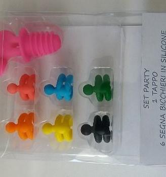 Set Party più tappo silicone colorato