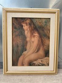 Quadro con cornice nudo di donna stampa