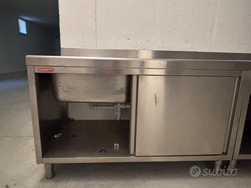 Doppia vasca professionale acciaio inox Angelo Po