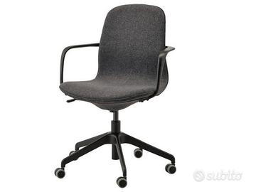 Sedia IKEA LÅNGFJÄLL con braccioli – grigio scuro/
