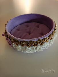 Portagioie vuotatasche in velluto glicine