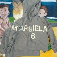 mm6 maison margiela logo embroidery hoodie