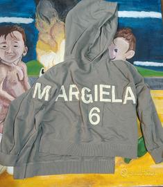 mm6 maison margiela logo embroidery hoodie