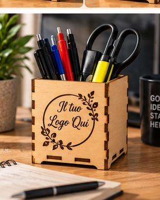 Portapenne in legno artigianale personalizzabile