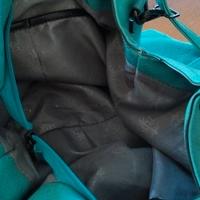 borsa in ecopelle color turchese 