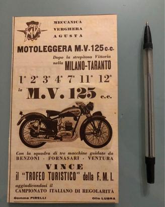 Pubblicità Mv Agusta epoca