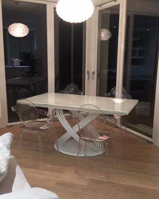 Tavolo Bontempi Modello Fusion bianco