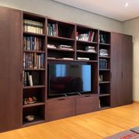 Libreria mobile TV da soggiorno in legno