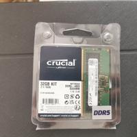 RAM NOTEBOOK CRUCIAL SODIMM 16GB 4800MHz DDR5