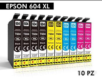 Kit Epson 604 Xl Compatibile 10 pz CONSEGNA GRATIS