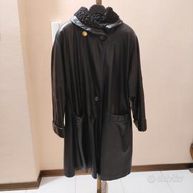 Cappotto donna vintage in vera pelle 