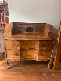 ANTICO MOBILE RIBALTA SCRITTOIO INTARSIATO