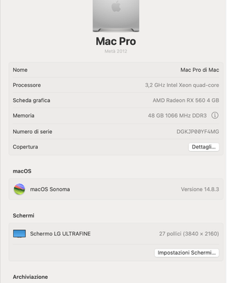 Mac Pro 5.1 Quad Core 3,2 GHz SSD 1TERA Samsung