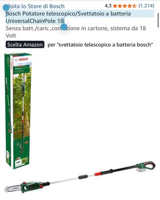 Bosch Potatore telescopico/Svettatoio a batteria U