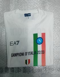 T-shirt Maglia EA7 Emporio Armani Ssc Napoli Nuovo