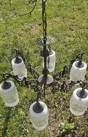 Lampadario VINTAGE 6 portalampade anni 60