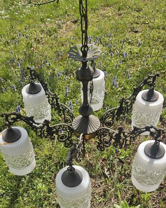Lampadario VINTAGE 6 portalampade anni 60