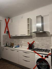 Cucina lineare bianca