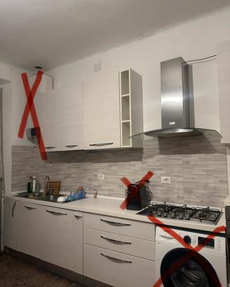 Cucina lineare bianca