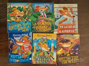 10 libri Geronimo Stilton dorso giallo