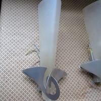 applique Sergio Terzani in acciaio e vetro satinat