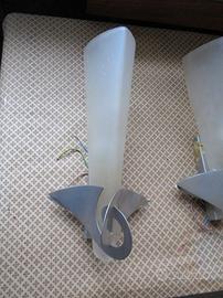 applique Sergio Terzani in acciaio e vetro satinat