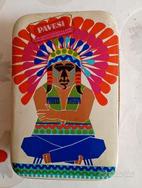 SCATOLA IN LATTA VINTAGE "PAVESI" ANNI '60.