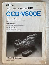 Manuale videocamera Sony CCD-V800E Hi8