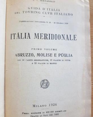 Touring Club Italiano- Italia Meridionale- 1926