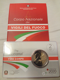 Moneta vigili del fuoco 80 anni