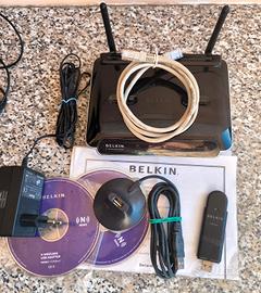 modem router belkin più penna usb WiFi 