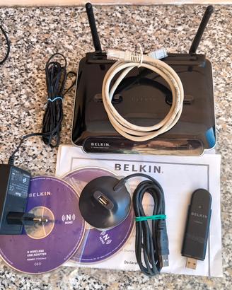 modem router belkin più penna usb WiFi 