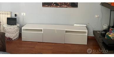 Mobile TV bianco grigio serie Besta Ikea